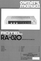 Rotel-RA-820 - Owners manual 
